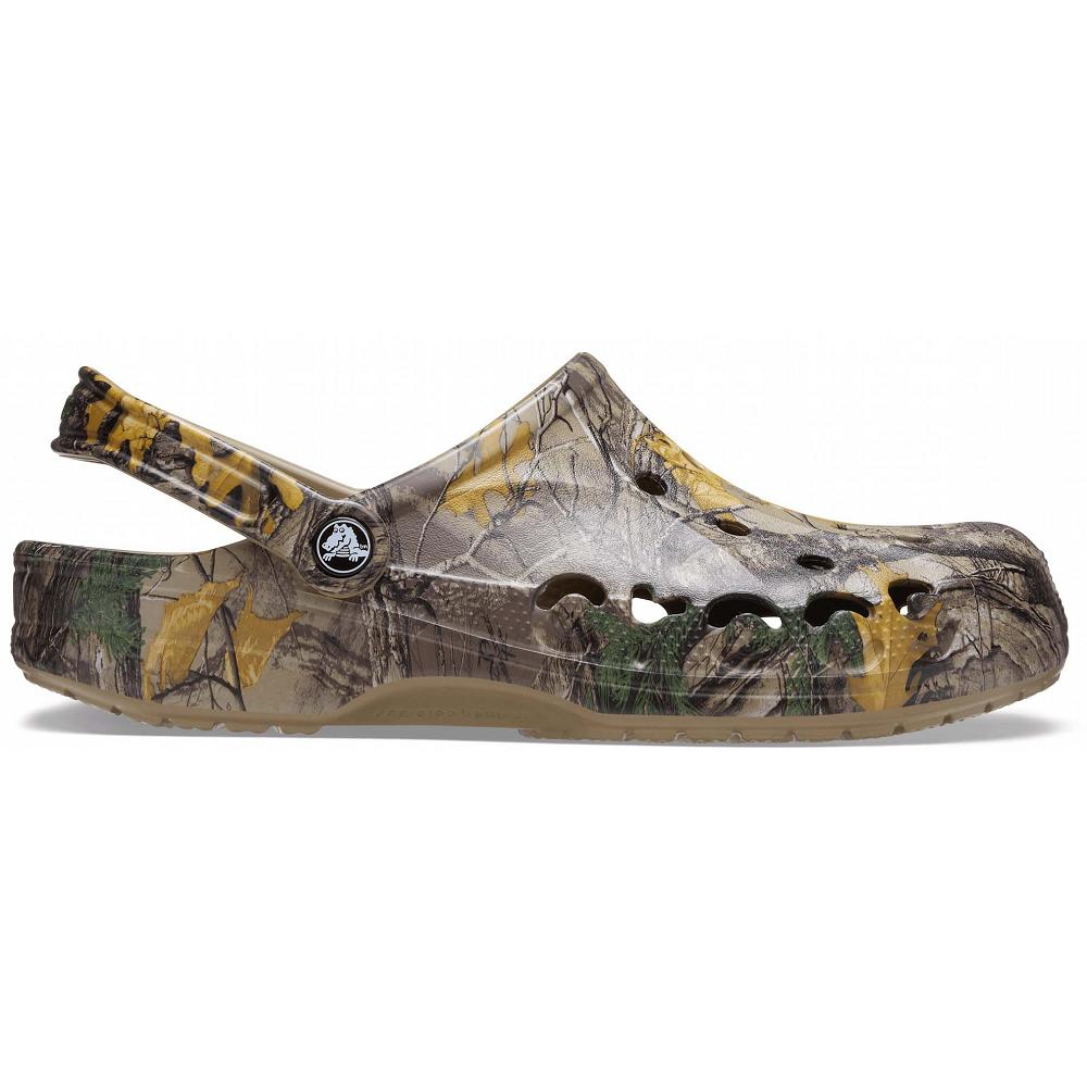 Taupe Men's Crocs Baya Realtree Xtra® Clogs | NZ 0794FDNM